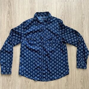 GAP Dark Blue Geometric Pattern Women's Shirt